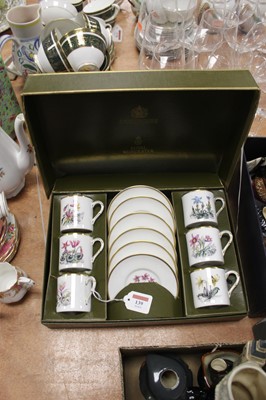 Lot 139 - A Royal Worcester floral decorated six place...