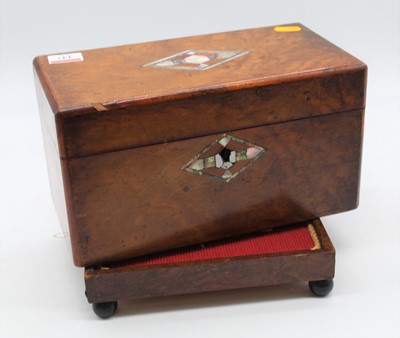Lot 147 - A Victorian walnut and mother of pearl inlaid...