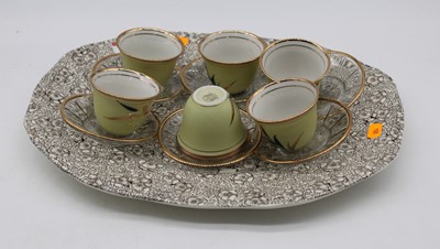 Lot 182 - A 20th century Japanese six place tea service,...