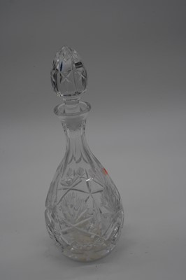 Lot 186 - A 20th century cut glass ships decanter ,...