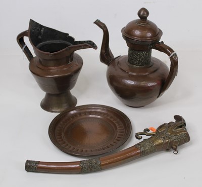 Lot 188 - A collection of eastern copper items to...