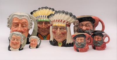 Lot 191 - A collection of Royal Doulton character jugs...