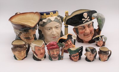 Lot 194 - A collection of Royal Doulton character jugs...