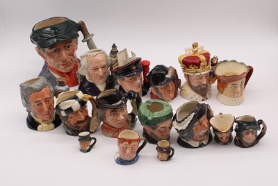 Lot 196 - A collection of Royal Doulton character jugs...