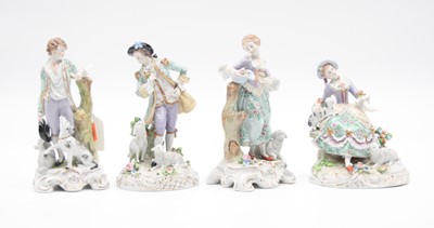 Lot 250 - A collection of four Sitzendorf porcelain...