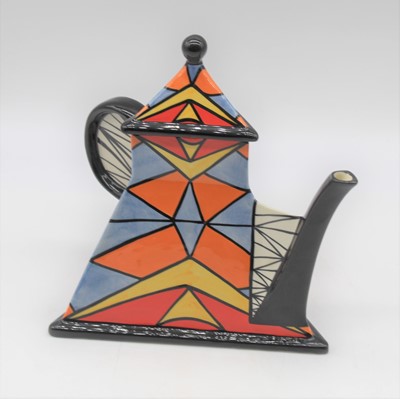Lot 291 - A Lorna Bailey Artware Art Deco style teapot,...