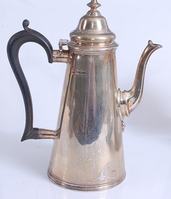Lot 2148 - A George V silver hot water and coffee pot duo,...
