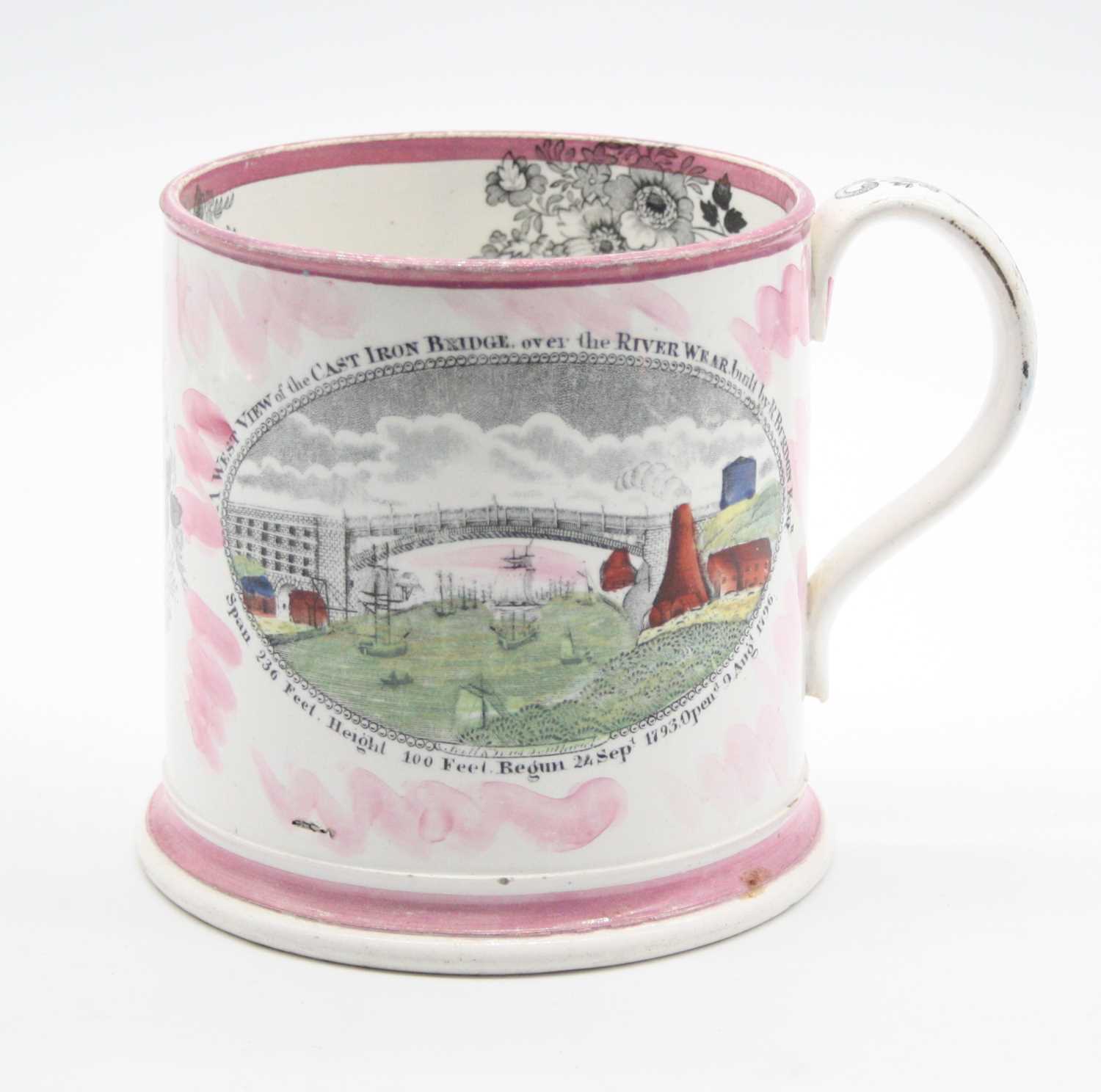 Lot 271 - A 19th century Sunderland lustre mug, 13cm high