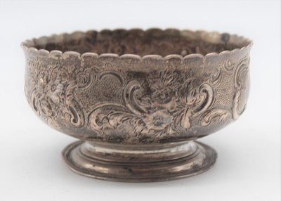 Lot 398 - A Victorian silver bowl, having a wavy rim to...