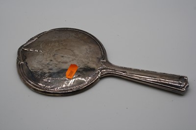 Lot 407 - An early 20th century silver backed hand...