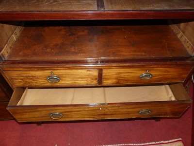 Lot 1160 - A Regency mahogany and ebony line inlaid...