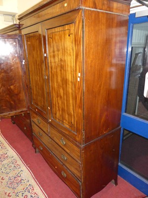 Lot 1160 - A Regency mahogany and ebony line inlaid...