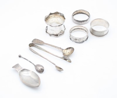 Lot 453 - A George V silver napkin ring, of convex...