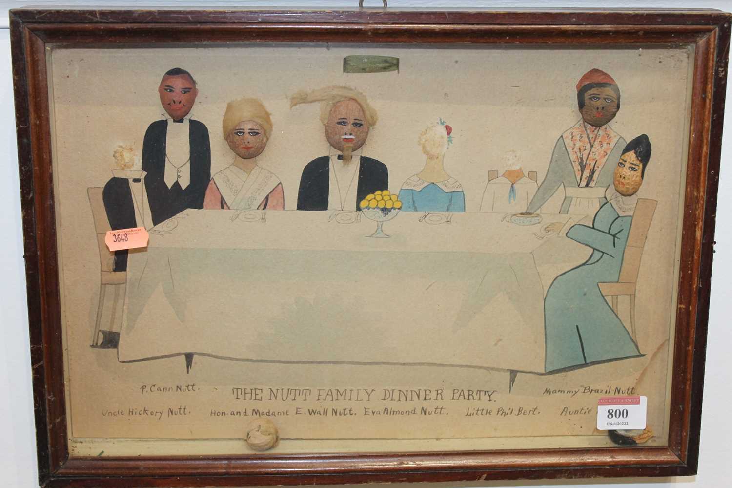 Lot 800 - A cased diorama of The Nutt Family Dinner...