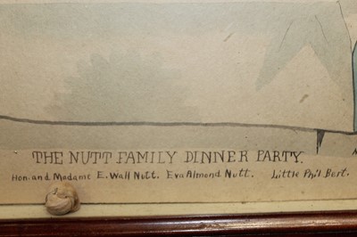Lot 800 - A cased diorama of The Nutt Family Dinner...