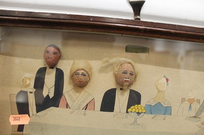 Lot 800 - A cased diorama of The Nutt Family Dinner...