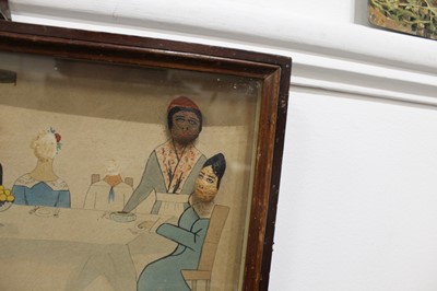 Lot 800 - A cased diorama of The Nutt Family Dinner...