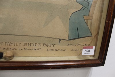 Lot 800 - A cased diorama of The Nutt Family Dinner...