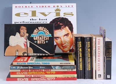 Lot 1219 - Elvis Presley, a collection of memorabilia to...