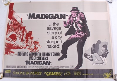 Lot 1230 - Madigan, 1968 UK quad film poster, directed by...