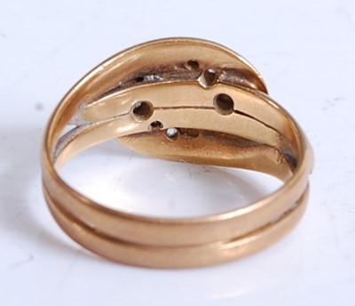 Lot 2213 - An 18ct yellow gold diamond set signet ring,...
