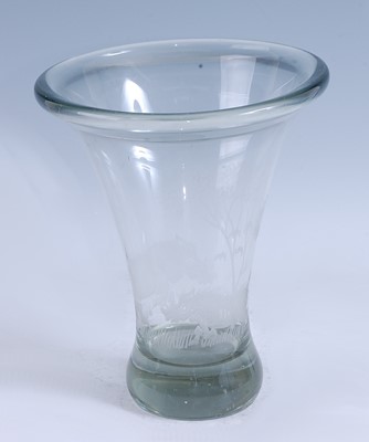 Lot 200 - A contemporary heavy studio glass vase, of...