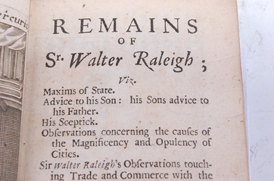Lot 2015 - Raleigh, Sir Walter: Remains of Sr. Walter...