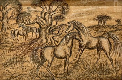 Lot 428 - Monica English (1920-1979) - Horses IV,...