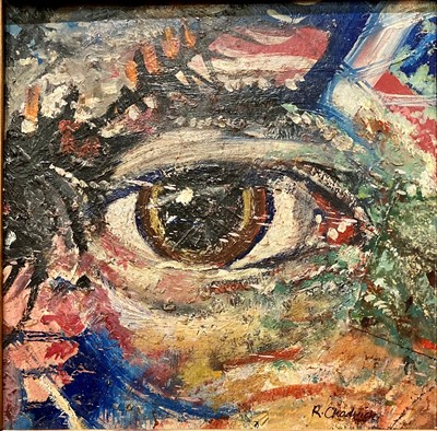 Lot 436 - Ron Chadwick (b.1954) - Eye, oil on board,...