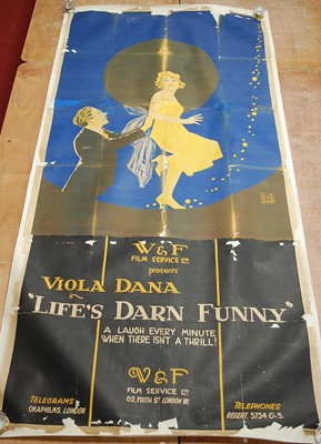 Lot 1250 - Life's Darn Funny, three sheet linen backed...