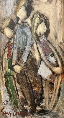 Lot 444 - After Erich Brauer - Three figures, acrylic on...