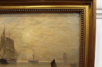 Lot 2383 - William Jenner - Newhaven Harbour at sunset,...