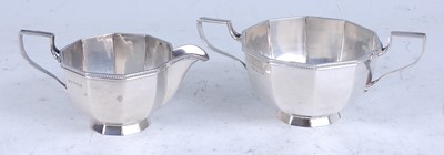 Lot 235 - An Art Deco silver twin handled sugar bowl by...