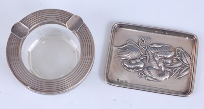 Lot 237 - An Art Nouveau silver pin tray, of shallow...