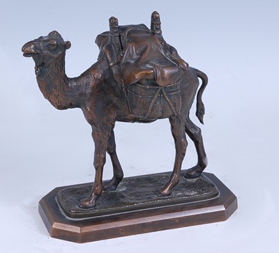 Lot 287 - A circa 1900 Austrian bronze standing camel...