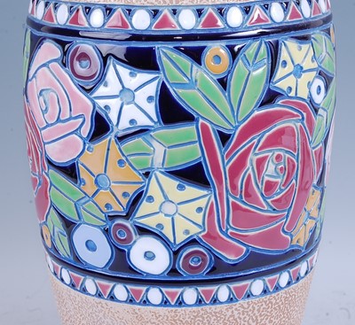 Lot 144 - A Czechoslovakian Art Deco large ceramic vase,...