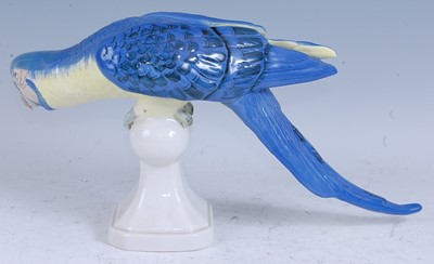 Lot 143 - A Royal Dux porcelain model of a parrot...