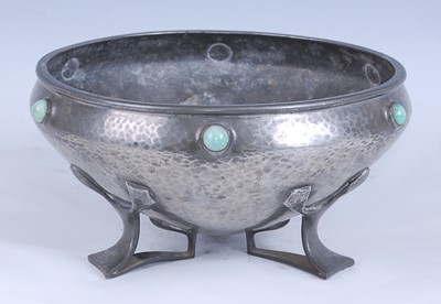 Lot 284 - A Liberty & Co Tudric pewter footed table bowl,...