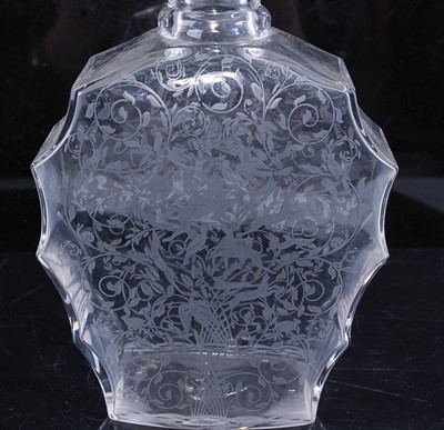 Lot 186 - A 1930s Baccarat crystal glass perfume bottle...
