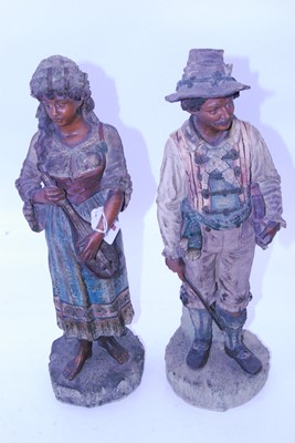 Lot 2 - A large pair of early 20th century probably...