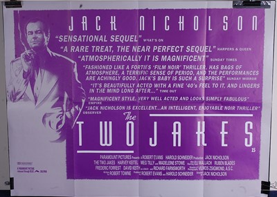 Lot 1233 - The Two Jakes, 1990 UK quad film poster,...