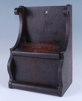 Lot 2287 - A rustic oak offertory box, late 18th / early...