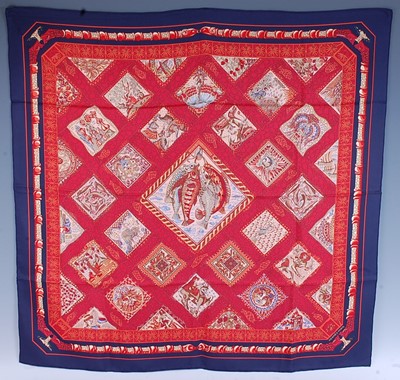 Lot 299 - Hermés - a Mere Nostrum vintage silk scarf,...