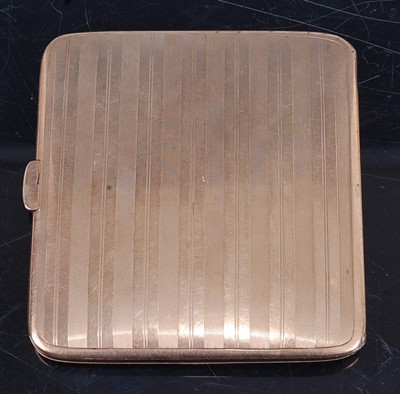 Lot 268 - An Art Deco 9ct gold pocket cigarette case,...