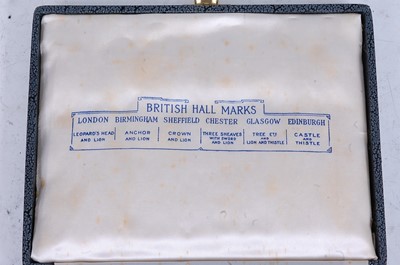 Lot 242 - A 1950s British Hallmarks commemorative set of...