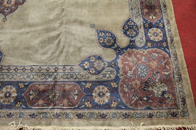 Lot 1382 - A Turkish Sparta woollen carpet, the grey...