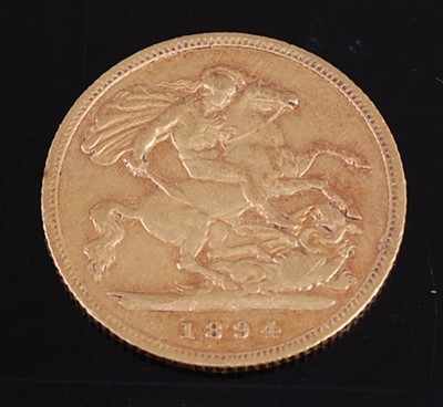 Lot 2071 - Great Britain, 1894 gold half sovereign,...