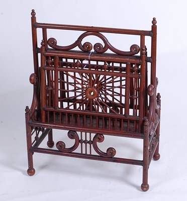 Lot 489 - An Arts & Crafts turned mahogany twin division...