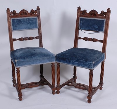 Lot 2509 - A pair of late 19th century Flemish walnut...