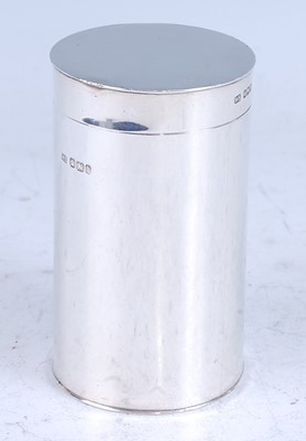 Lot 245 - A circa 1900 silver cylindrical wine measure...